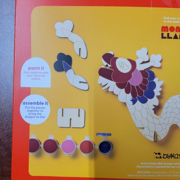 Mondo Llama Paint-Your-Own Dragon Kit NIB - Picture 5 of 6